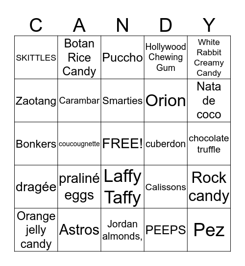 Terri's Bingo Game Bingo Card