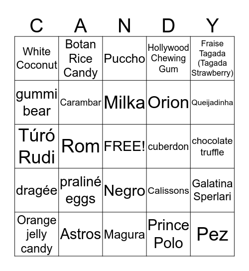 Terri's Bingo Game Bingo Card