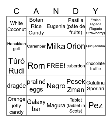 Terri's Bingo Game Bingo Card