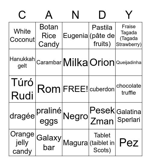 Terri's Bingo Game Bingo Card