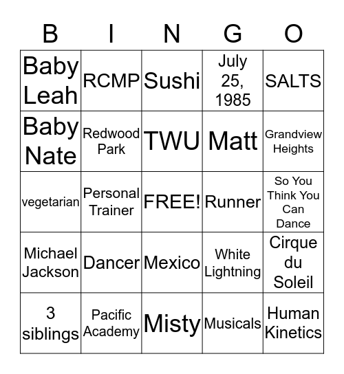 Katie Turns 30 Bingo Card