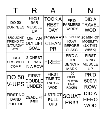 SPARTAN BINGO  Bingo Card