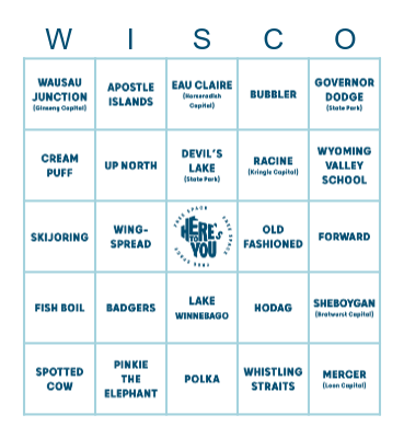 WISCONSIN BINGO Card