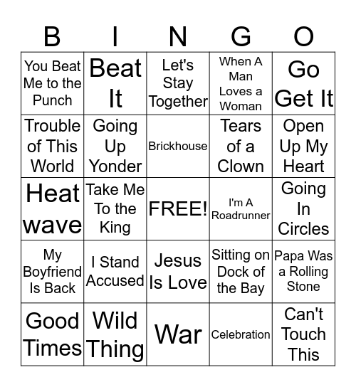 Mix Bingo Card
