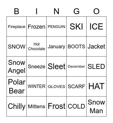 Winter Bingo Card