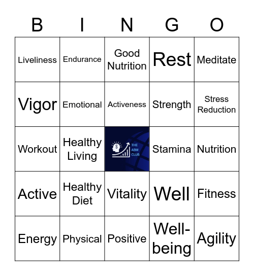 HCM SHS ONE DAY LEAGUE Wellness Bingo Card