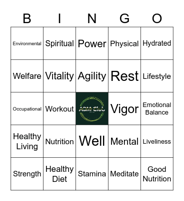 HCM SHS ONE DAY LEAGUE Wellness Bingo Card