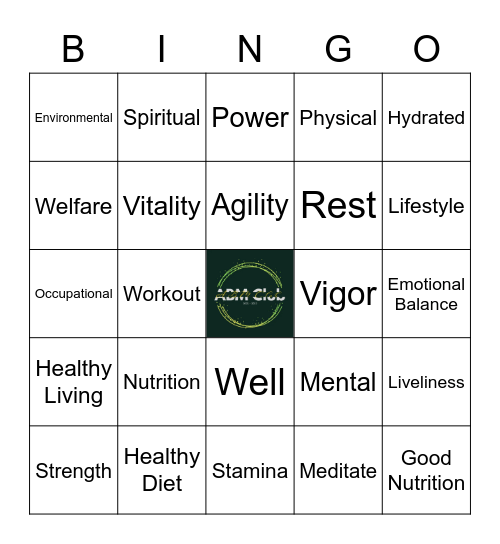 HCM SHS ONE DAY LEAGUE Wellness Bingo Card