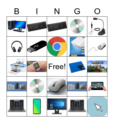 Computer Pictures Bingo Card