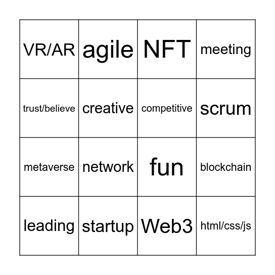 linkedin Bingo Card