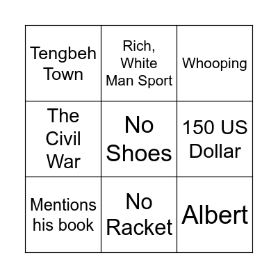 Sam Jalloh Bingo Card