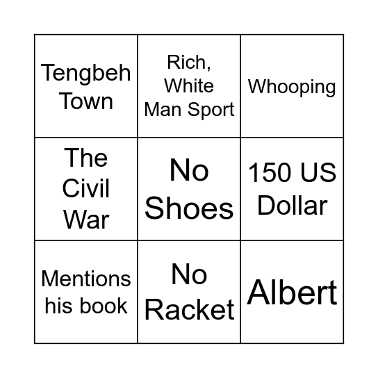 Sam Jalloh Bingo Card