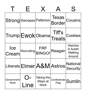 FRF BINGO Card