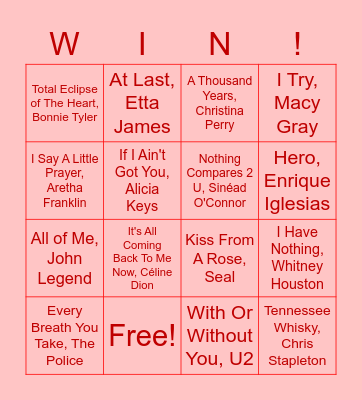 Non-Stop Erotic Cabaret 24/02 Bingo Card