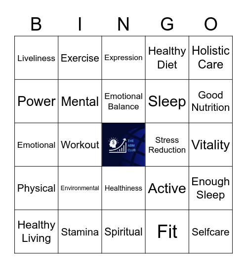 HCM SHS ONE DAY LEAGUE Wellness Bingo Card