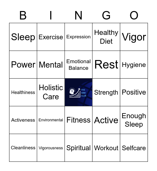 HCM SHS ONE DAY LEAGUE Wellness Bingo Card