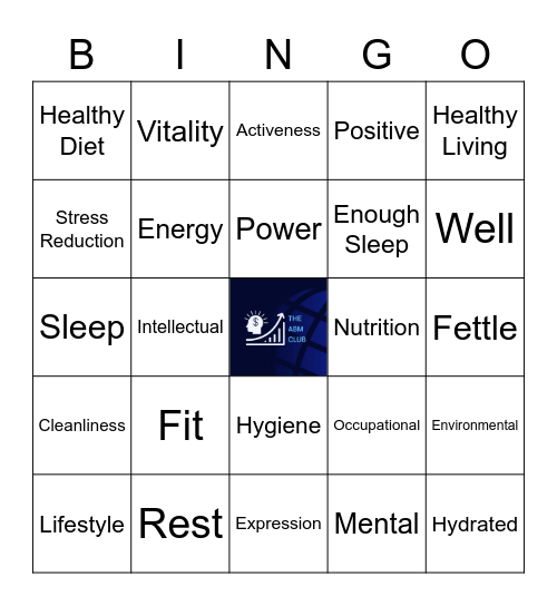 HCM SHS ONE DAY LEAGUE Wellness Bingo Card