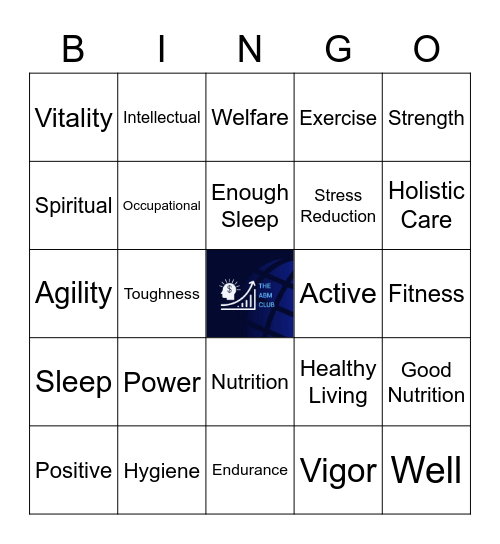 HCM SHS ONE DAY LEAGUE Wellness Bingo Card