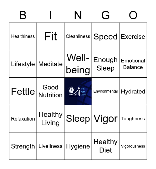 HCM SHS ONE DAY LEAGUE Wellness Bingo Card