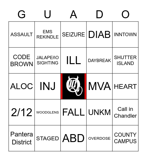 GUADO Bingo Card