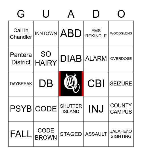 GUADO Bingo Card