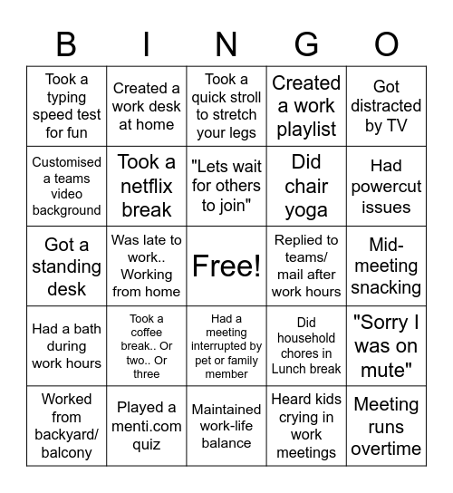 Bingo Card