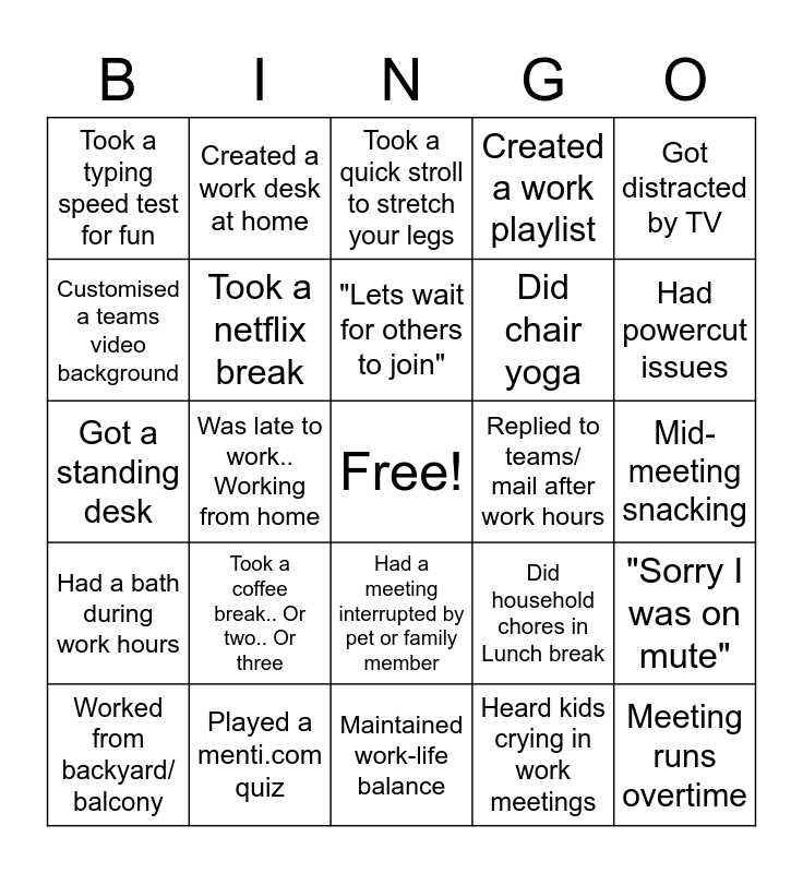 Bingo Card