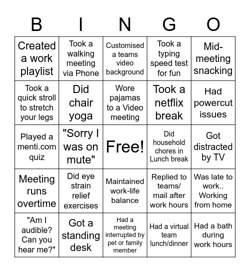 Bingo Card