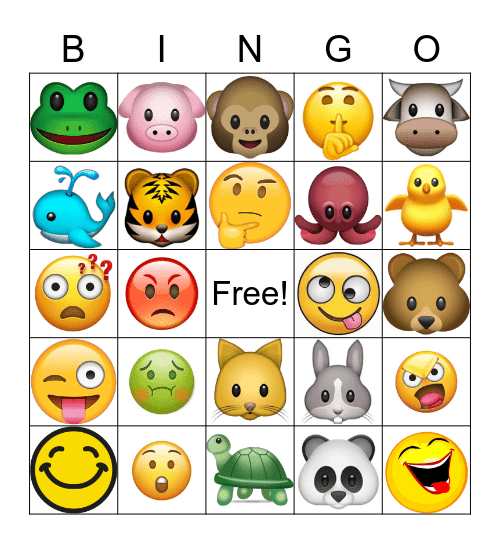 Emoji Bingo Card