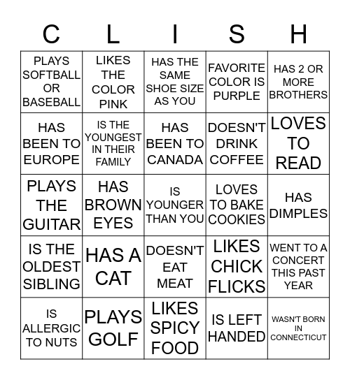 Bingo Card