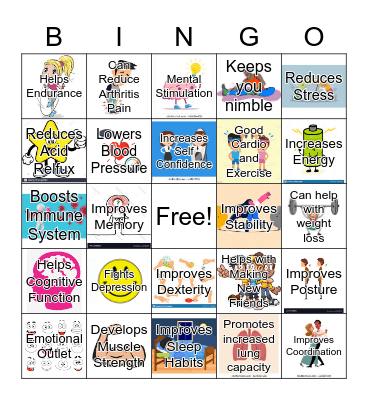 Benefits of Ballroom Dance Bingo Card