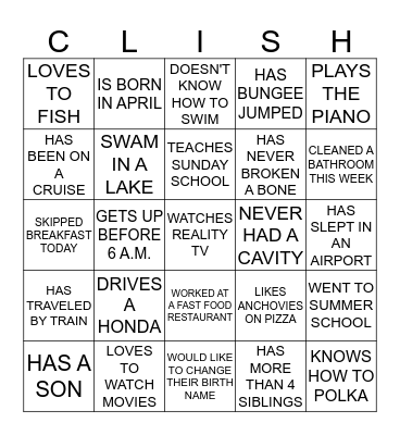 Bingo Card
