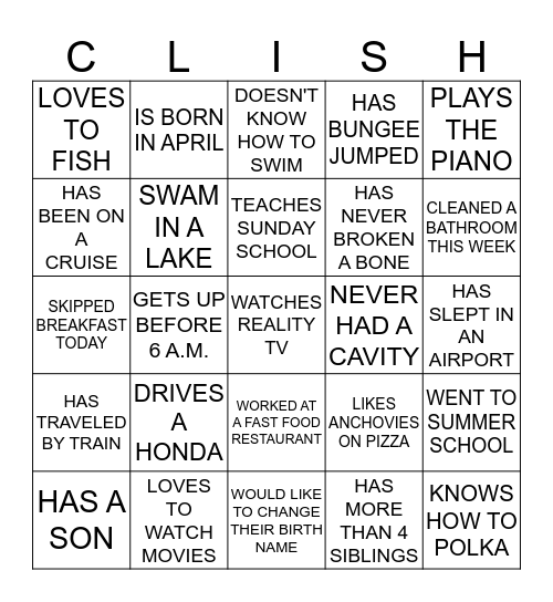 Bingo Card