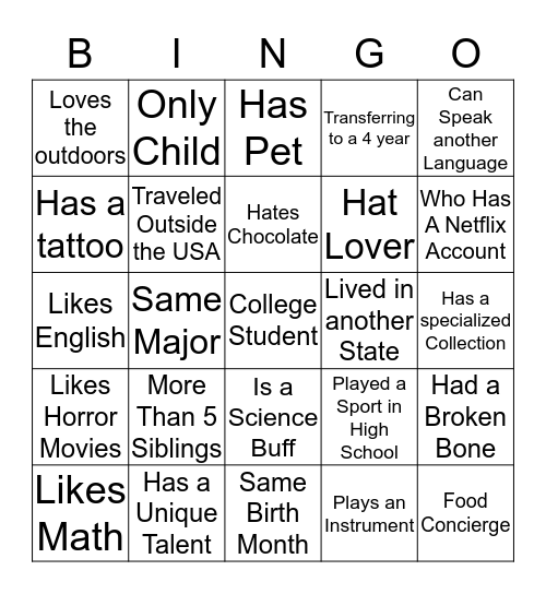 JSB 2015 - People Bingo Card