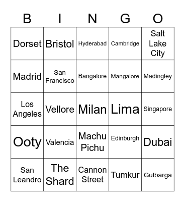 Creative Team Bingo Card