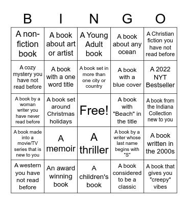 Oceans of Possibilities - Adults 2022 Bingo Card