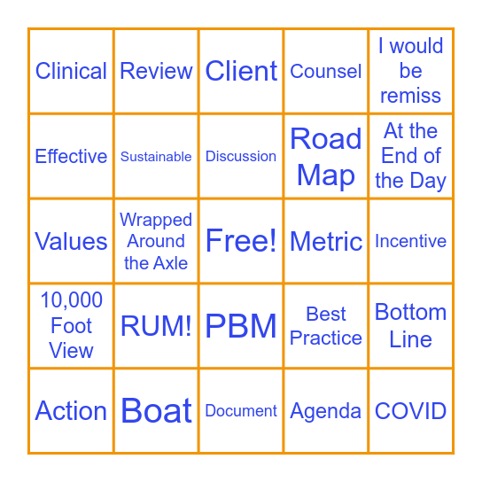 Key West Bingo Card