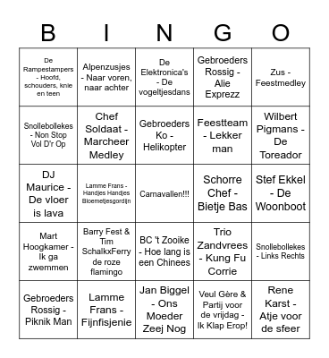 Carnaval 2022 Bingo Card