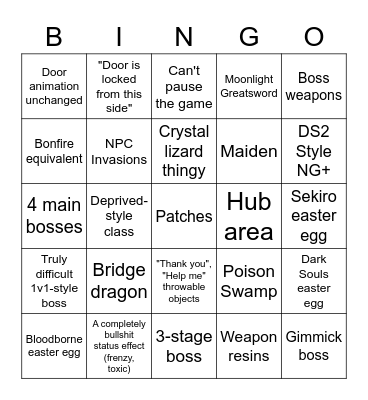 ELDEN BING(O) Bingo Card