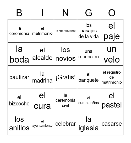 ASD 3 – Capítulo 2 Los pasajes de la vida Bingo Card