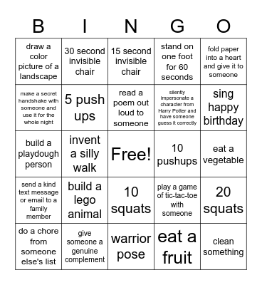 Ayyam-i-Ha Bingo Card