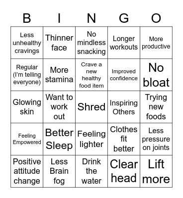 Non- Scale Victory Bingo Card