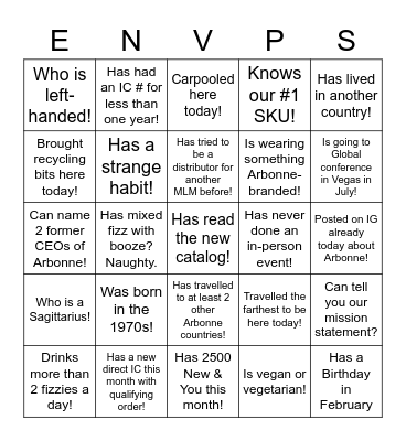 Find A Consultant Who... Bingo Card