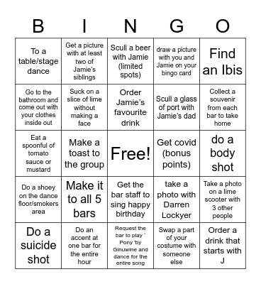 Senior Citizen Bingo Card