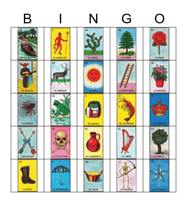 Loteria Mexicana Bingo Card