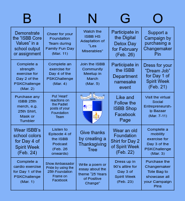 SOLIDARITY BINGO CARD Bingo Card