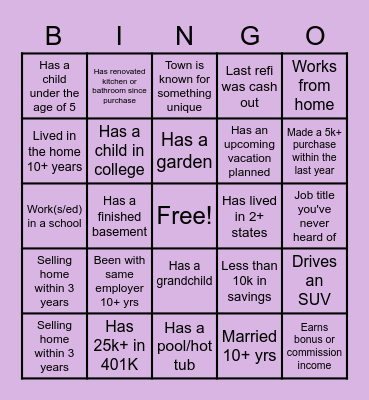 Diggin' Deep! Bingo Card