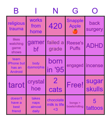 Tiffani's Bingo Card