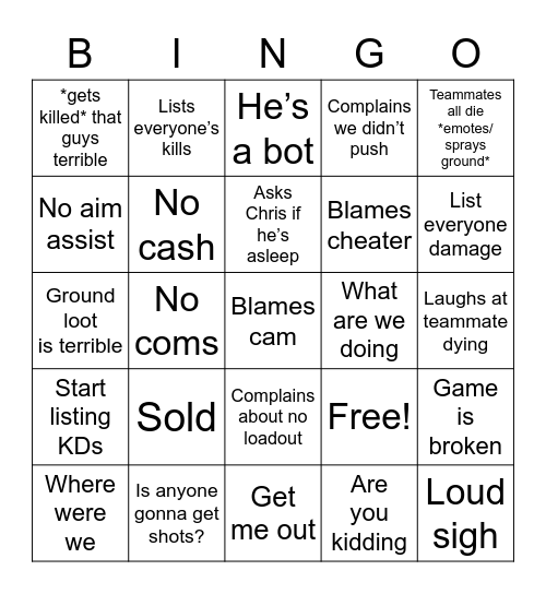 CJBkillsu Bingo Card