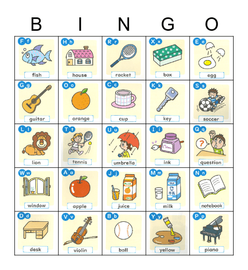 Alphabet Bingo Winpass ウィンパス 3年 Bingo Card